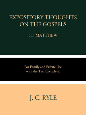 cover image of Expository Thoughts on the Gospel